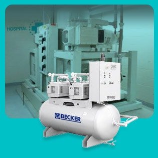 Bomba vacío hospital clinica laboratorio becker